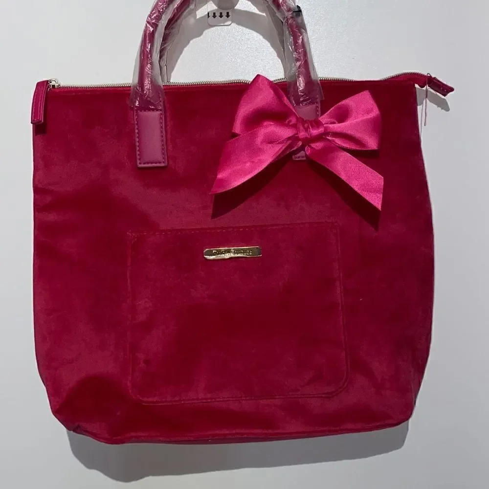 Juicy Couture‎ Women's Bow Shoulder Bag Convertible To Backpack In Raspberry NWT